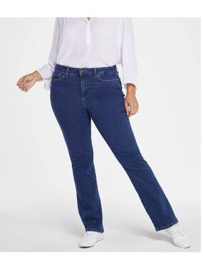 NYDJ Jeans Womens 14 Blue Barbara Bootcut Chic Lift & Tuck Minimalist Denim